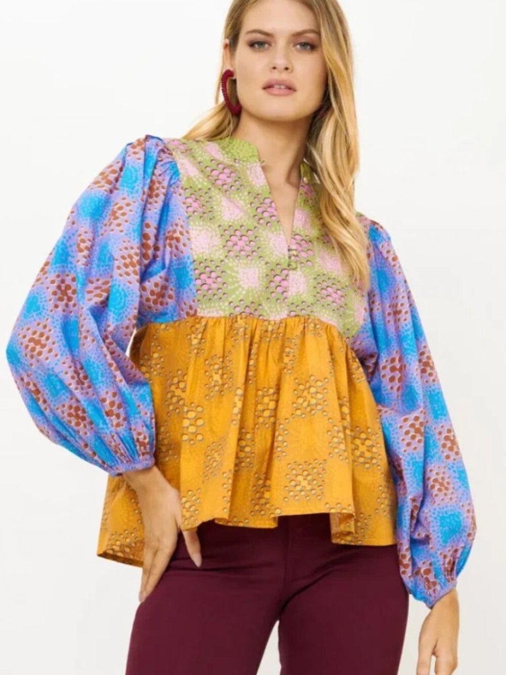 NWOT Oliphant Mardarin Balloon Top- Size XS